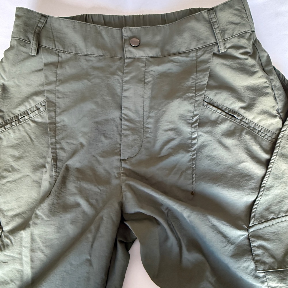 Halara Mid Rise Wide Leg Olive Green Cargo Pants Tech Utility Gorpcore Small - Picture 3 of 8